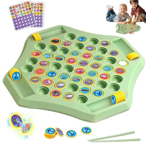 Flip Match Board Game, Lernspielzeug für Kinder, Auto- & Früchtemuster, 52pcs Interaktives Gedächtnistraining Brettspiel für Vorschule, Kindergarten & Familie (Car Patterns) von Generisch