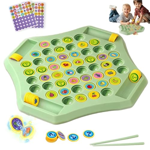 Flip Match Board Game, Lernspielzeug für Kinder, Auto- & Früchtemuster, 52pcs Interaktives Gedächtnistraining Brettspiel für Vorschule, Kindergarten & Familie (Fruit Patterns) von Generisch