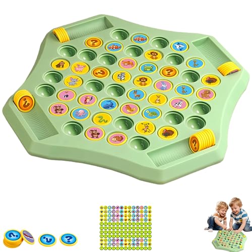 Flip Match Board Game, Lernspielzeug für Kinder, Tier- und Früchtemuster Memory Brettspiel, Interaktives Flip Chess Spiel für Kindergarten & Vorschule (Tierserie) von Generisch