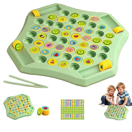 Flip Match Board Game, Memory Checkerboard Over Card Board, Fun Matching Chess Game for Kids & Adults, Educational Flip BoardGame for Family & Party (A) von Generisch