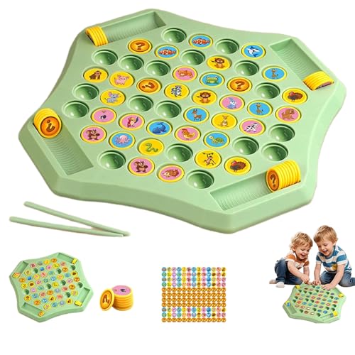 Flip Match Board Game, Memory Checkerboard Over Card Board, Fun Matching Chess Game for Kids & Adults, Educational Flip BoardGame for Family & Party (B) von Generisch