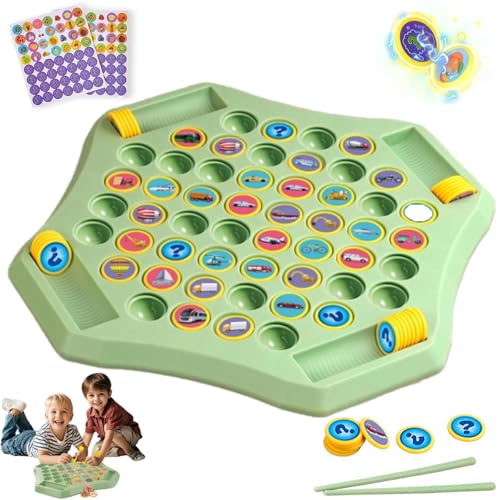 Flip Match Brettspiel, Flip Match Brettspiel für Kinder (52 Schach), Fruit Flip Chess Memory Schachspiel, DIY Flips Schachbretter für Kinder und Erwachsene (2–4 Spieler) (Car Patterns) von Generisch