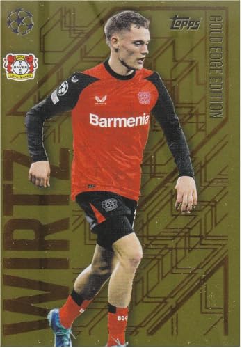 Florian Wirtz Leverkusen CL Golden Edge Edition Topps Fußball Sammelkarte GE 8 von Generisch