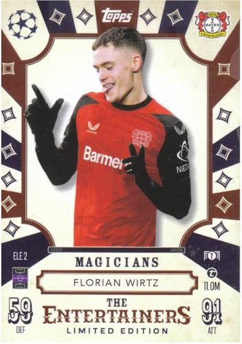 Florian Wirtz Leverkusen der Entertainer Limited Edition Topps Fußball Sammelkarte ELE 2 von Generisch