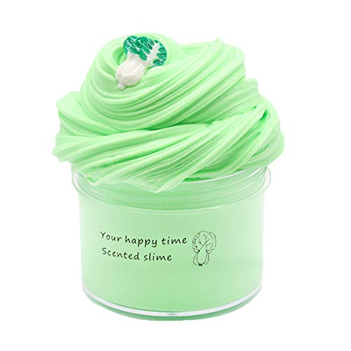 Fluffy Cloud Slime, 70 ml Fruit Slime 50 g, Slime Party Gifts for Children, Sensory Slime Toy, A Halloween Birthday Gift for Girls and Boys Aged 8-12 Years (Green) von Generisch
