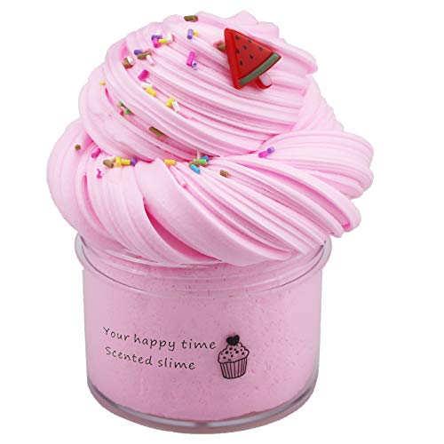 Fluffy Cloud Slime, 70 ml Fruit Slime 50 g, Slime Party Gifts for Children, Sensory Slime Toy, A Halloween Birthday Gift for Girls and Boys Aged 8-12 Years (Pink) von Generisch