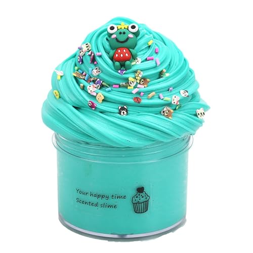 Fluffy Slime, 70 ml Fruit Slime 50 g, Slime Party Gifts for Children, Cloud Butter Slime, Super Soft and Non-Sticky, A Birthday Gift for Girls and Boys Aged 8-12 Years (Turquoise) von Generisch