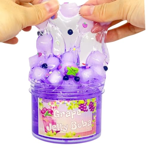 Fluffy Slime für Kinder, Weiches Nicht klebendes buntes Stressabbau-Schleimspielzeug, Sensorisches Schleim Spielzeug, Schleim-Partygeschenke für Mädchen und Jungen im Alter von 8–12 Jahren (F) von Generisch