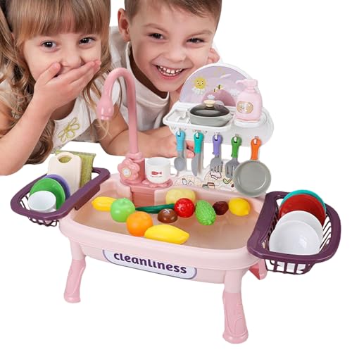 Fluss Wasserspielset, Geschirrspüler Spielen Spielzeug | Buntes sensorisches Spielzeug mit elektrischem Wasserhahn,Tragbare Vorschulunterrichtsaktivitäten, Kinderreisespiele für , Mädchen Fluss Wasserspielset, Geschirrspüler Spielen Spielzeug | Buntes sensorisches Spielzeug mit elektrischem Wasserhahn,Tragbare Vorschulunterrichtsaktivitäten, Kinderreisespiele für , Mädchen von Generisch