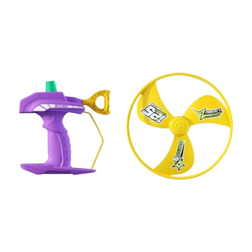 Flying Disc Toy - Flying Disc launcherr Toy | Hubschrauberspielset | Spinner Disc Guns | Fun Sport Fidget Toys für 3-8 | Datenträger Hubschrauber Playset für Mädchen | Spielzeug im Freien für d von Generisch