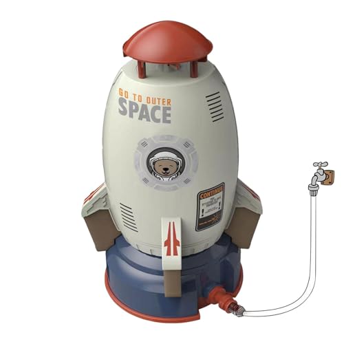 Flying Sprinkler Toy-360-Grad-Raketen-Startwassersprinkler, Outdoor-Spaß für Kinder | Rotierender Sprinkler für Kleinkinder, Sommerspritzspiel, Wassersprayspielzeug für Gartenspiele und Partys Flying Sprinkler Toy-360-Grad-Raketen-Startwassersprinkler, Outdoor-Spaß für Kinder | Rotierender Sprinkler für Kleinkinder, Sommerspritzspiel, Wassersprayspielzeug für Gartenspiele und Partys von Generisch