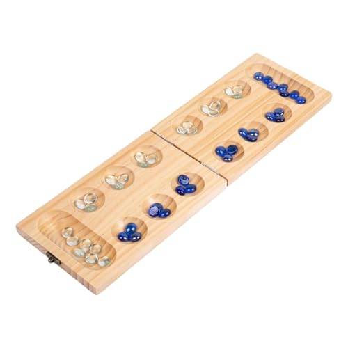 Foldable Toy, Mancalas Game for Kids, Educational Glass Beads Strategy Fun Activity Compact Size Multifunctional Use Interactive, Wooden Game, 17.52x5.31x0.59inches Foldable Toy, Mancalas Game for Kids, Educational Glass Beads Strategy Fun Activity Compact Size Multifunctional Use Interactive, Wooden Game, 17.52x5.31x0.59inches von Generisch