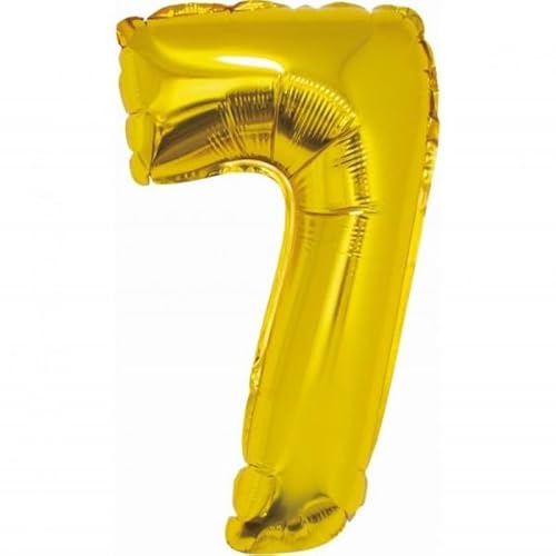 Folienzahl 7, Luftballon, 35 cm, golden matt Folienzahl 7, Luftballon, 35 cm, golden matt von Generisch