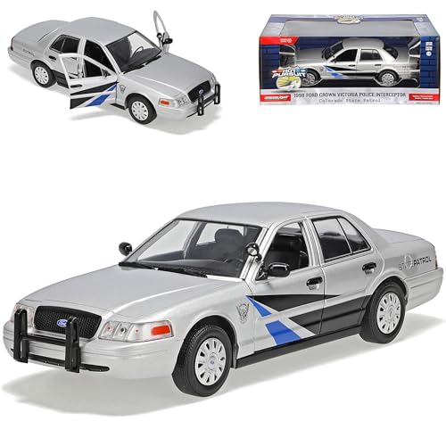 Ford Crown Victoria Colorado State Patrol Silber 2. Generation 1997-2011 1/24 Greenlight Modell Auto von Generisch