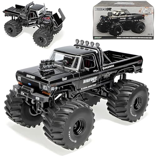 Ohne Verpackung Ford F-250 Monster Truck Bigfoot Kings of Crunch Pick-Up Schwarz USA 1/18 Greenlight Modell Auto von Generisch