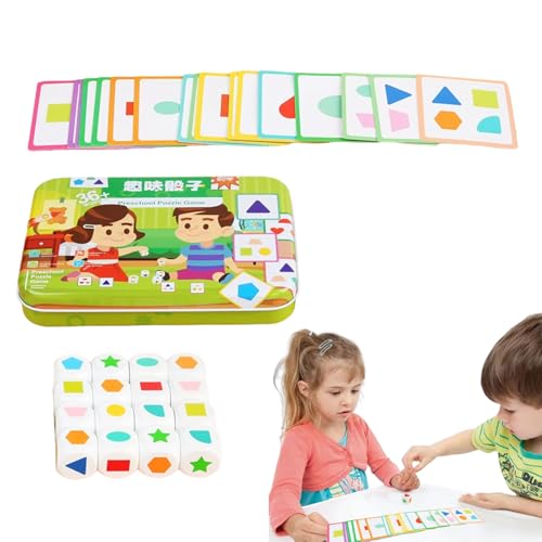 Form Sortierer für Kleinkind 1-3, Babyform Sortierspielzeug | Unterhaltsame Formpassungsspiele Holzklassenzimmer Würfel mit Box | Entwicklungsspielzeug für das Gefühl von Wettbewerb und Zusammenarbeit von Generisch