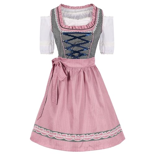 Formelle Kleider für Damen, Oktoberfest, Damenbekleidung, Dirndlkleid, traditionelles deutsches Bierfest, Kostüm, Maxikleider für Damen, rose, 42 Formelle Kleider für Damen, Oktoberfest, Damenbekleidung, Dirndlkleid, traditionelles deutsches Bierfest, Kostüm, Maxikleider für Damen, rose, 42 von Generisch