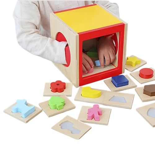Formensortierer Für Kleinkinder - Sensorischer Holzkasten Zum Formen Zuordnen - Lernspielzeug Puzzle Für Kleinkinder Mädchen von Generisch