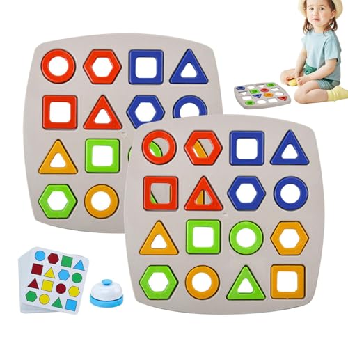 Formpassungsspiel - Geometrische Formfarbe Sensory | Puzzle -Brettspiel | Hölzerne Rätselformen Färbende Brettspiele, Die Für Kleinkinder, Frühes Lernen Und Feinmotorische Qualifikationsentwicklung Ge von Generisch