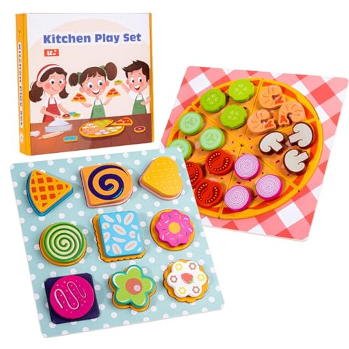 Formpuzzle, Formpassungsspiel für Kinder | Sortieraktivitäten,Entwicklung von pädagogischen hölzernen feinmotorischen Fähigkeiten mit Pizza-Keksdesign für Kindergarten im Vorschulalter Formpuzzle, Formpassungsspiel für Kinder | Sortieraktivitäten,Entwicklung von pädagogischen hölzernen feinmotorischen Fähigkeiten mit Pizza-Keksdesign für Kindergarten im Vorschulalter von Generisch