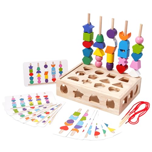 Formsortierendes Spielzeug | Feinmotorik Lernspiel Aus Holz | Formenblock Reihenfolge Spiel Mit Perlen Für Mädchen Geburtstag Weihnachtsstrumpf Füller Formsortierendes Spielzeug | Feinmotorik Lernspiel Aus Holz | Formenblock Reihenfolge Spiel Mit Perlen Für Mädchen Geburtstag Weihnachtsstrumpf Füller von Generisch