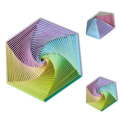 Fraktal-Fidget-Puzzle mit Farbverlauf, Hexagon-Puzzle für Kinder und Erwachsene, 3D-Spirale, sensorisches Design, lindert Stress und Angst, tragbares Handspielzeug für ADHS und Autismus, Schreibtisch Fraktal-Fidget-Puzzle mit Farbverlauf, Hexagon-Puzzle für Kinder und Erwachsene, 3D-Spirale, sensorisches Design, lindert Stress und Angst, tragbares Handspielzeug für ADHS und Autismus, Schreibtisch von Generisch