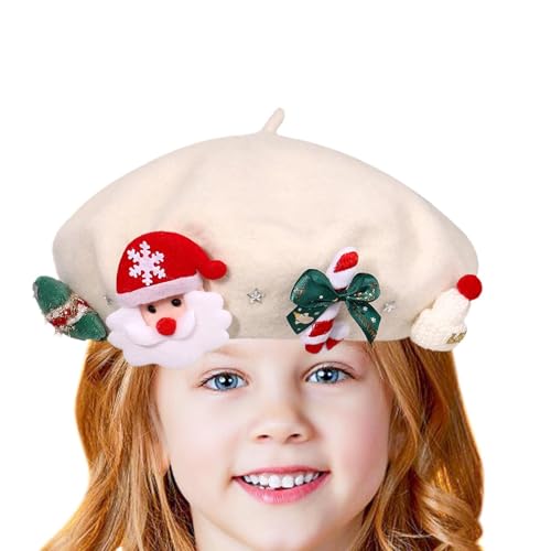 Französische Mütze - Weihnachtsmütze | Warme Wintertagmütze für Damen Mädchen | Elegante weiche elastische Hüte Maler Hüte für Kinder, Cuff-Hut Französische Mütze - Weihnachtsmütze | Warme Wintertagmütze für Damen Mädchen | Elegante weiche elastische Hüte Maler Hüte für Kinder, Cuff-Hut von Generisch