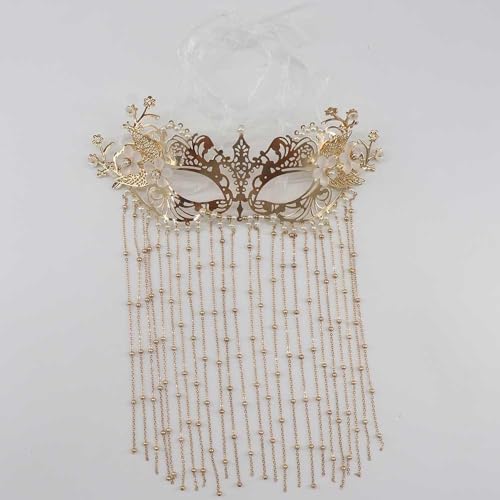 Frauen-Masken, Schleier, Maskerade, Kette, Tanzzubehör, Haarschmuck für Partys, Ball, Bauchtanz, Bühne, Cosplay von Generisch