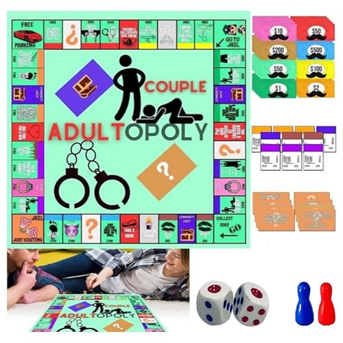 Frechopoly Deutsch,Monopoly Für Erwachsene, Frechopoly Pärchen Spiel Deutsch, Intimate Erfahrung，Unvergessliche Erinnerungen (grün) von Generisch