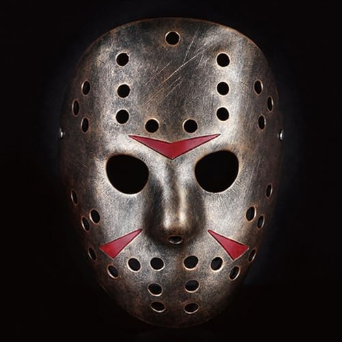 Freddy vs Jason Hockey Cosplay Maske Harz Halloween Tanzparty Kostüm Maske Requisiten (Kupfer) von Generisch