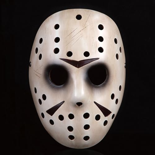 Freddy vs Jason Hockey Cosplay Maske Harz Halloween Tanzparty Kostüm Maske Requisiten (Weiß) von Generisch