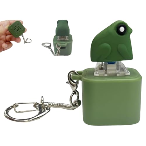 Frog Croaking Fidget Toy, Rechargeable Croaking Frog Keychain, Fun Stress Reliever for Anxiety, Portable Frog Croaking Stress Relieve von Generisch