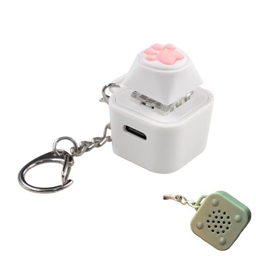 Frog Croaking Fidget Toy,Rechargeable Frog Croaking Keychain,Keyboard Fidget Clicker Toy with Colorful Lights,Fun & Portable Anxiety Relief Toys (Cat Meows) von Generisch
