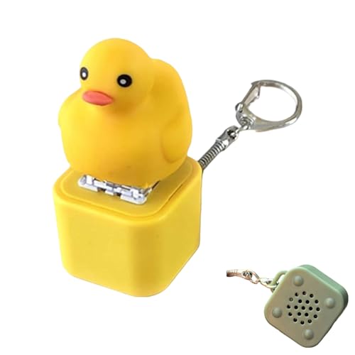 Frog Croaking Fidget Toy,Rechargeable Frog Croaking Keychain,Keyboard Fidget Clicker Toy with Colorful Lights,Fun & Portable Anxiety Relief Toys (Ducklings Quack) von Generisch