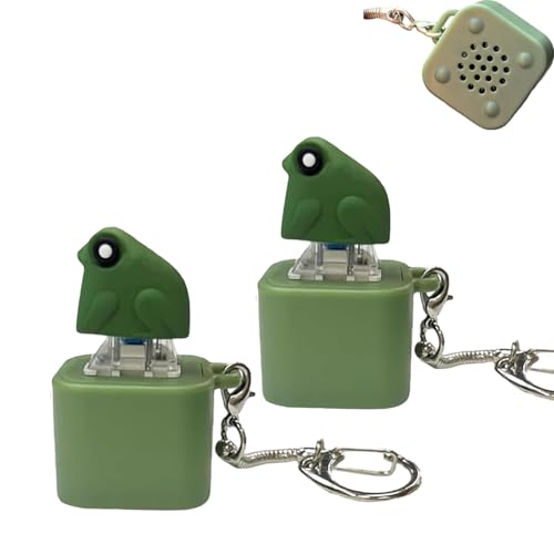 Frog Croaking Fidget Toy,Rechargeable Frog Croaking Keychain,Keyboard Fidget Clicker Toy with Colorful Lights,Fun & Portable Anxiety Relief Toys (Frogs Croak*2) von Generisch
