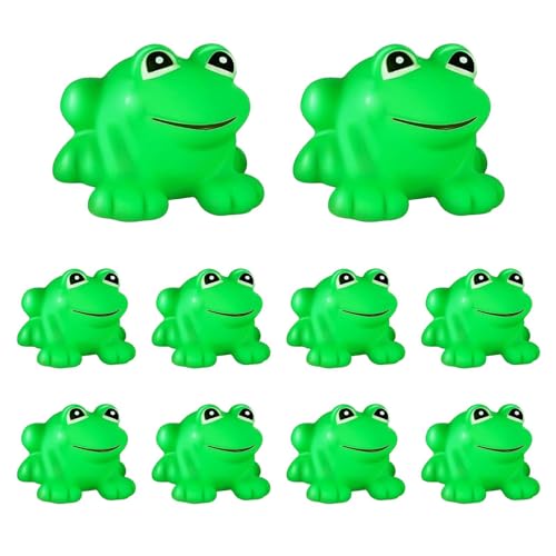 Froschfigur,Kleine Frösche - Niedliche Gummifroschfiguren,10 Stück lustige kleine Tiere zum Schwimmen in der Badewanne, Gummifrosch-Partydekorationen, kleine Tiere zum Verstecken für Kinder Froschfigur,Kleine Frösche - Niedliche Gummifroschfiguren,10 Stück lustige kleine Tiere zum Schwimmen in der Badewanne, Gummifrosch-Partydekorationen, kleine Tiere zum Verstecken für Kinder von Generisch