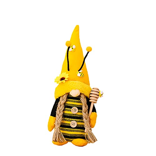 Frühlingsbienen-Ornament, Plüschzwerg, Puppe, Weltbienentag, Dekoration, gnomische Figur für rustikales Bauernhaus, Tischregal, abgestuftes Tablett, Dekoration Lernspielzeug Plüschtier (B, One Size) Frühlingsbienen-Ornament, Plüschzwerg, Puppe, Weltbienentag, Dekoration, gnomische Figur für rustikales Bauernhaus, Tischregal, abgestuftes Tablett, Dekoration Lernspielzeug Plüschtier (B, One Size) von Generisch