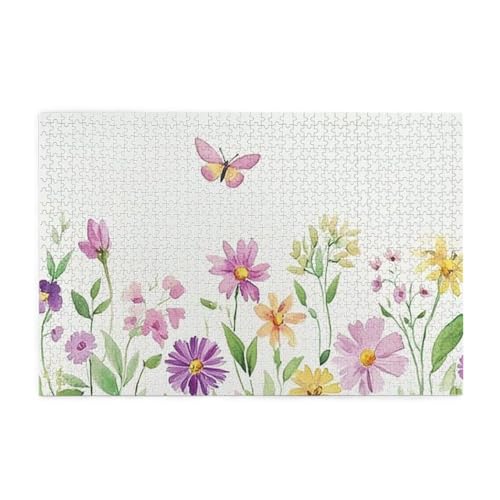 Frühlingsblume Schmetterling 1000 Teile Puzzle für Erwachsene Holzpuzzles für Erwachsene Geschenke Wohnkultur Frühlingsblume Schmetterling 1000 Teile Puzzle für Erwachsene Holzpuzzles für Erwachsene Geschenke Wohnkultur von Generisch