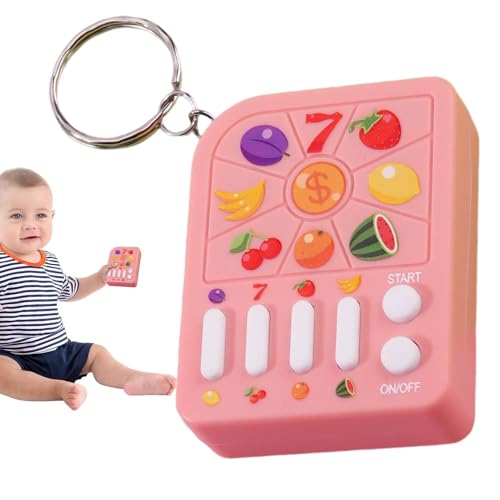 Fruit Lottery Schlüsselanhänger, Spielkonsole Keychain - Elektrischer Flash Slot Key - Fun Fun Lotterie Spiele Rucksack Anhänger, Maschine für Geburtstag, Weihnachten, Ostern von Generisch