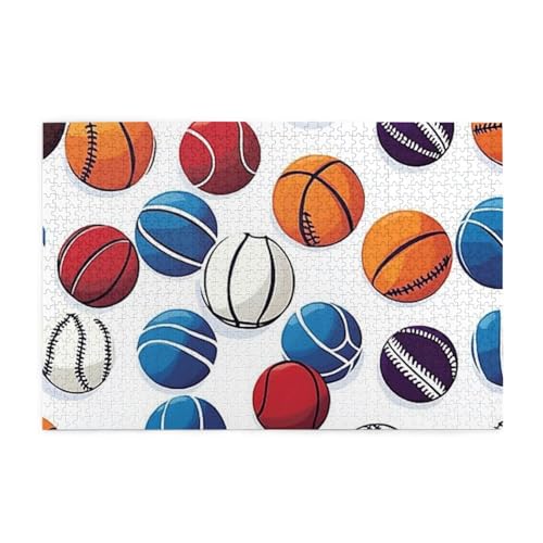 Fußball, Tennis und Volleyball, 1000 Teile, Puzzles für Erwachsene, Holzpuzzles für Erwachsene, Geschenke, Heimdekoration Fußball, Tennis und Volleyball, 1000 Teile, Puzzles für Erwachsene, Holzpuzzles für Erwachsene, Geschenke, Heimdekoration von Generisch