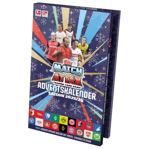 Fussball Bundesliga Match Attax Sammelkarten 2025/26 | 1x Christmas Box | Sammelbox mit 133 Karten inkl. 4 Limited Editions & exklusiven Holiday Karten | Fußball Trading Cards von Generisch