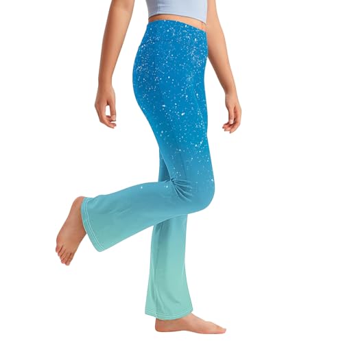 Fußball-Leggings für Mädchen, hohe Taille, dehnbar, weites Bein, Arbeitshose, Loungewear, Sommer, lässig, bequem, funkelnder Farbverlauf, Yogahose, Laufen, Radfahren und Freizeitkleidung Fußball-Leggings für Mädchen, hohe Taille, dehnbar, weites Bein, Arbeitshose, Loungewear, Sommer, lässig, bequem, funkelnder Farbverlauf, Yogahose, Laufen, Radfahren und Freizeitkleidung von Generisch