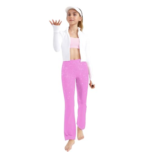Fußball-Leggings für Mädchen, volle Länge, hohe Taille, dehnbar, weites Bein, Lounge-Hose, Sommer, lässig, bequem, funkelnde Hose, Yogahose, Laufen, Radfahren und Freizeitkleidung Fußball-Leggings für Mädchen, volle Länge, hohe Taille, dehnbar, weites Bein, Lounge-Hose, Sommer, lässig, bequem, funkelnde Hose, Yogahose, Laufen, Radfahren und Freizeitkleidung von Generisch