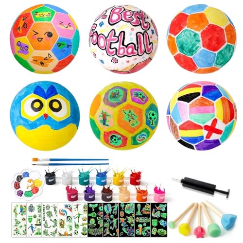 Fußball Malen Set - Fußball Bastelset Zum Bemalen - Kunstbedarf Mit Leuchtaufklebern Für Kinderzimmer Wohnzimmer Weihnachtsfeier Und Feiertage Fußball Malen Set - Fußball Bastelset Zum Bemalen - Kunstbedarf Mit Leuchtaufklebern Für Kinderzimmer Wohnzimmer Weihnachtsfeier Und Feiertage von Generisch