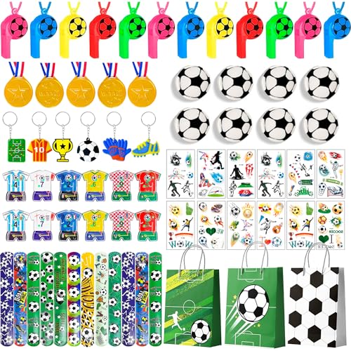 Fußball Mitgebsel Jungen, 96 Stücke Fußball Party Geschenke Set, Kindergeburtstag Fußball Mitgebse Fußball Party Trillerpfeife Schlüsselanhänger Medaillen Geschenke für Fussball Geburtstag Deko Fußball Mitgebsel Jungen, 96 Stücke Fußball Party Geschenke Set, Kindergeburtstag Fußball Mitgebse Fußball Party Trillerpfeife Schlüsselanhänger Medaillen Geschenke für Fussball Geburtstag Deko von Generisch
