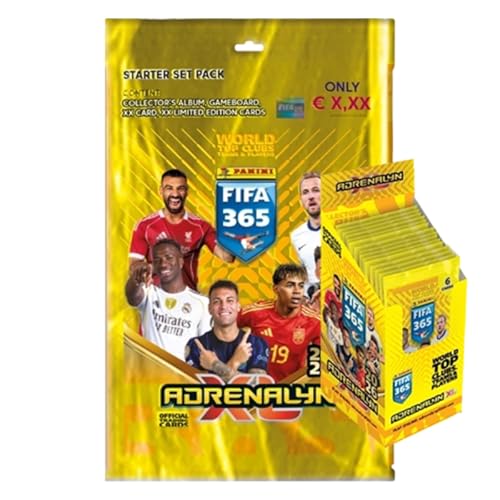 Fußball Trading Cards 2026 | Starterpack + 24er Display | Album, Limited Karten & 144 Booster-Karten | Road to WM 2026 von Generisch
