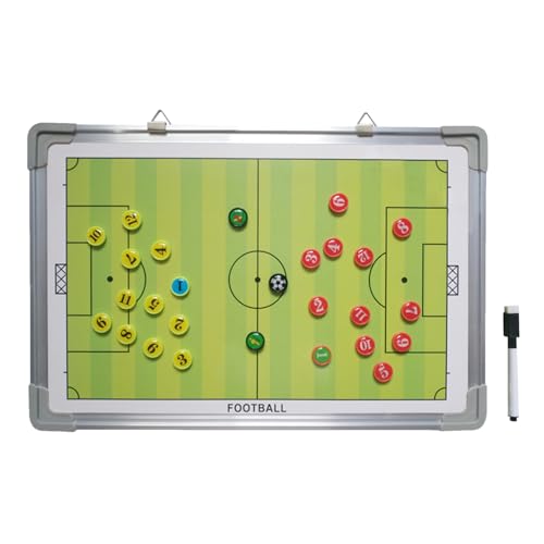 Fußball-Trainingsbrett | abwischbare Fußballtafel mit 2 Filzstiften | magnetisches Whiteboard für Planung Spiele Überwachung Entwicklung Spieler Schiedsrichter Training Fußball-Trainingsbrett | abwischbare Fußballtafel mit 2 Filzstiften | magnetisches Whiteboard für Planung Spiele Überwachung Entwicklung Spieler Schiedsrichter Training von Generisch