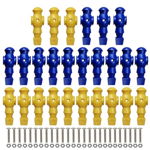 Fußballspieler-Set, 2 Farben, Fußball-Statue, 26 x Fußballspieler, Fußball-Komponenten, Spielzubehör für 1,6 cm große Fußballstange Fußballspieler-Set, 2 Farben, Fußball-Statue, 26 x Fußballspieler, Fußball-Komponenten, Spielzubehör für 1,6 cm große Fußballstange von Generisch