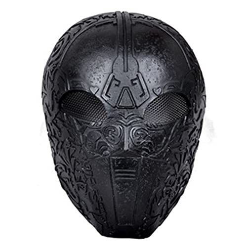 GFRP Horror-Soldat Cosplay Maske Halloween Tanzparty Requisiten Kostüm Maske für Erwachsene (Schwarz) von Generisch