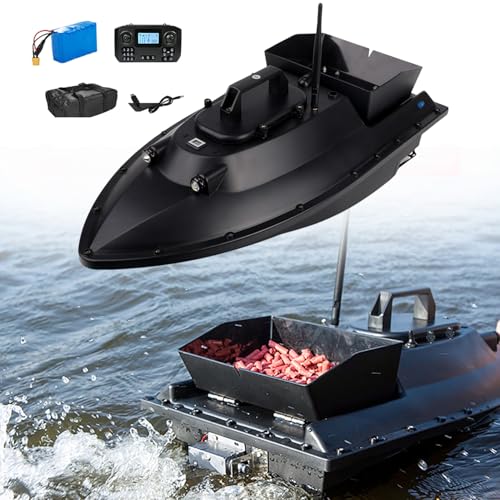 GPS Angelköderboot mit Auto Return, 3 Geschwindigkeiten einstellbar, Fernbedienung für Netzziehen, Große Kapazität Entladungsbehälter, Ideal für Angler von Generisch